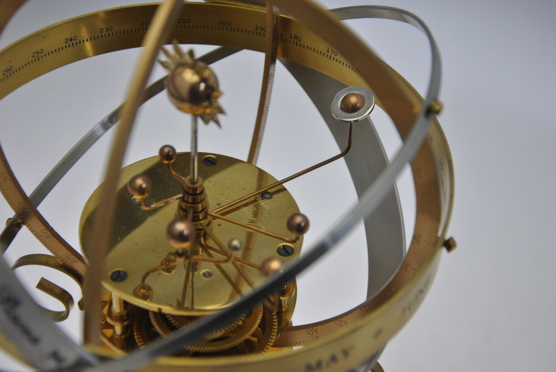 A brass and silvered Orrery astrological clock by Kellar, Peesemore, - Image 6 of 6