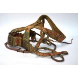 A Tibetan pony, or other animal's, harness; decorated with three iron plaques,