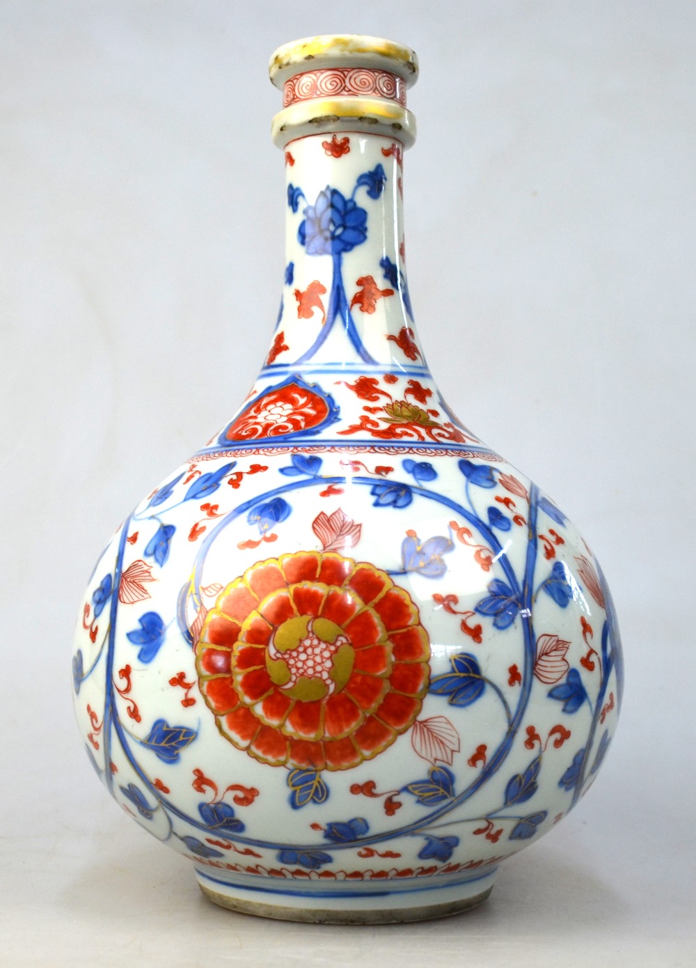 A Chinese Imari bottle vase,