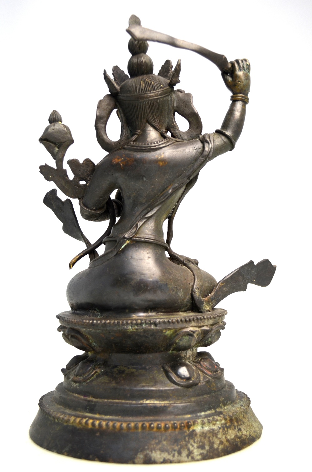 A Tantric figure of a Deity, seated in dhyanasana on a lotus base, - Image 3 of 8