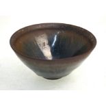 A Jian-yao Hare's Fur bowl of typical glaze and conical design with unglazed circular foot,