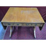 A Victorian mahogany sofa table, the rec