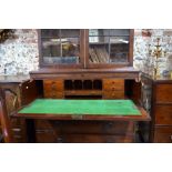 A 19th century mahogany secretaire bookc