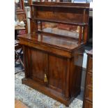 A Victorian rosewood mirror-backed chiff