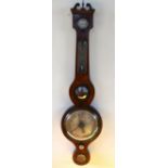 A 19th century mahogany wheel barometer