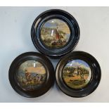 Five Pegwell Bay Pratt & Co pot lids - Pegwell Bay - Est 1760; Royal Harbour,