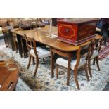 A 19th century mahogany dining table, th