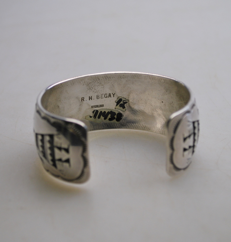 A Navajo silver bracelet, stamped R.H.Be - Image 2 of 2