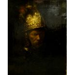 Follower of Rembrandt - 'The Man with the Golden Helmet', circa 18th century, oil on canvas,