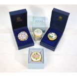 Three boxed Halcyon Days boxes with botanical decoration - Midsummer Nights Dream,