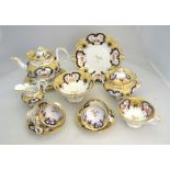 Ridgway 'Savoy' shape part tea service, late 1840s , buff ground,