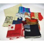 A collection of over twenty vintage silk and other scarves including; Jacqmar, Cresta,