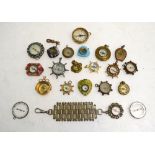 A selection of fob compasses,