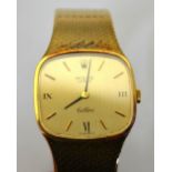 A Rolex Cellini 18k wristwatch with oblong gilt dial, case no 4203182,
