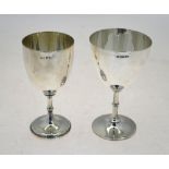 Two Victorian silver goblets, Elkington & Co, London 1877 and John Harrison & Co.