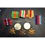 World War II campaign medals 39/45 Star; Italy Star; Africa Star;