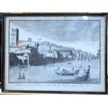 An 18th century engraving of the Porta alla Croce, River Arno, Florence, after Zocchi, 32 x 42.