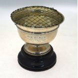 A silver rose-bowl on stemmed foot, Robert Pringle & Sons, London 1927, 6.
