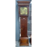 W Parks, W Hampton (Wolverhampton), an 18th century oak 8-day longcase clock,