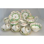 Ridgway 'Union Wreath' part tea service, mid 19th century,