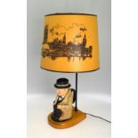 A Royal Doulton large Winston Churchill character jug mounted as a table lamp with original