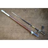 A Victorian court-sword with 79 cm etched blade,