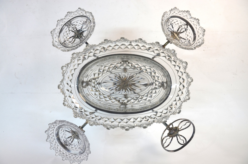 A Victorian electroplated epergne in the Adam manner, - Image 2 of 4