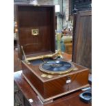 A large table top gramophone by The Gramophone Company Ltd 'His Masters Voice' brand,