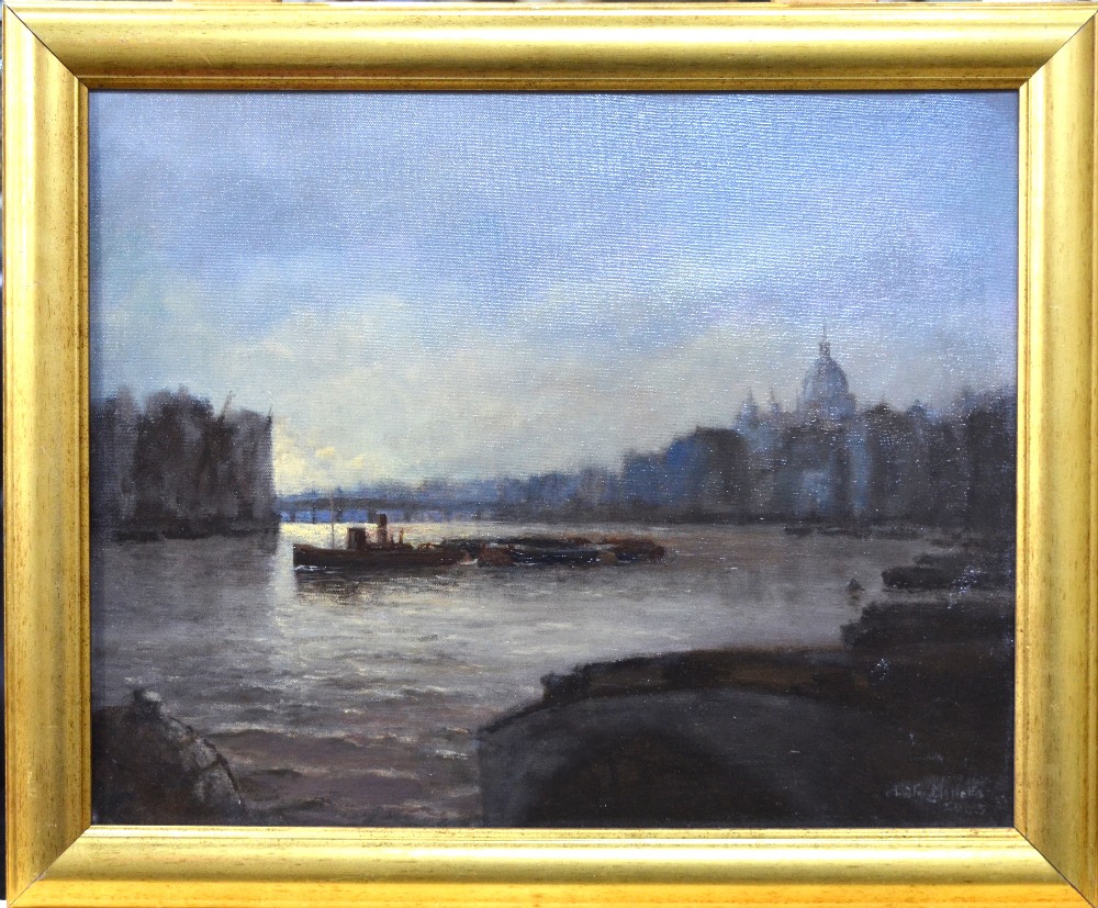 Charles Manetta - 'Old Father Thames', oil on canvas, signed lower right and dated 2003, - Image 2 of 4