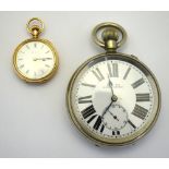 A lady's gilt metal fob-watch by Elgin,