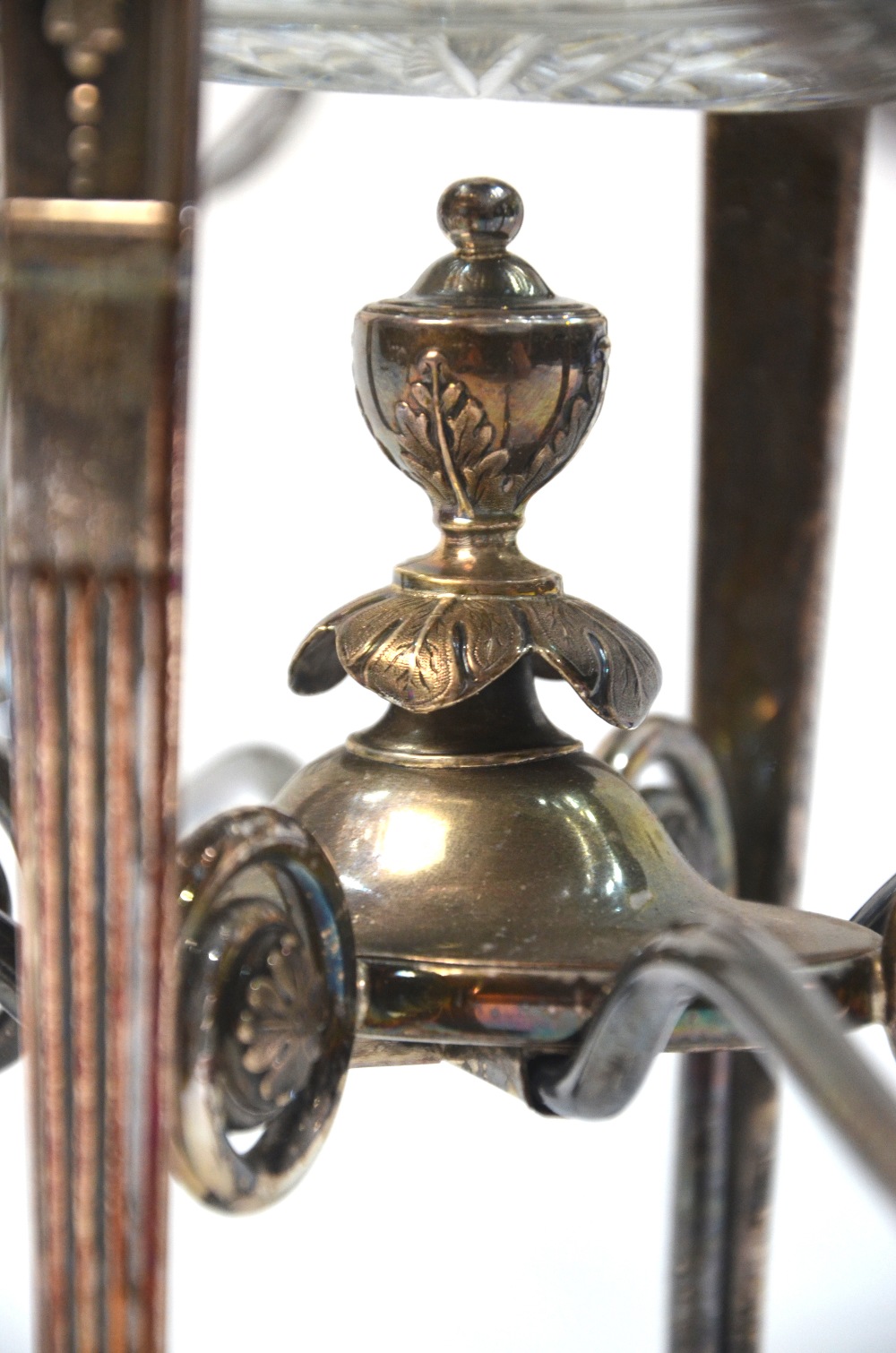 A Victorian electroplated epergne in the Adam manner, - Image 4 of 4