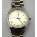 A gentleman's Longines stainless steel wristwatch,