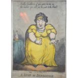Rowlandson - hand-coloured engraving 'A Lump of Innocence',