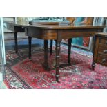 An early Victorian mahogany dining table,