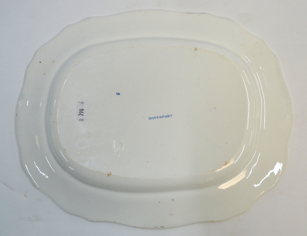 19th century Davenport - A Davenport views, shaped-rectangular dish, 32. - Image 5 of 5