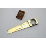 A late Victorian novelty bookmark by Sampson Mordan & Co,