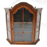 An antique Dutch floral marquetry table cabinet,