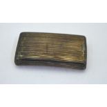 A George III reeded silver snuff-box with hinged cover to gilded interior, possibly Joseph Ash I,