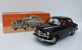 Victory Models 1/18 scale plastic and battery operated Vauxhall Velox, black body, red interior,