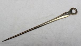 A George III silver meat skewer, London, 1799, Solomon Hougham,