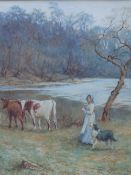 Frederick James Knowles
The Millers Daughter
Watercolour
Signed and dated 
49 x 37.