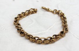 A 9ct yellow gold fancy link bracelet approximately 23 grams,