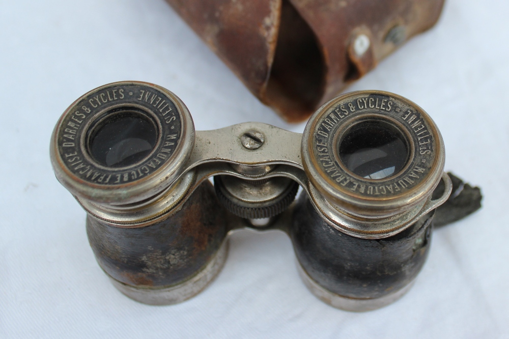 A John Barker & Co Ltd four drawer telescope with leather coverings and caps together with a pair - Image 4 of 4