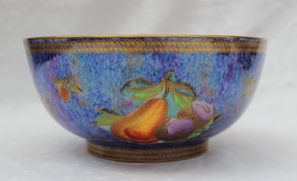 A Wedgwood fruit lustre bowl to a design by Daisy Makeig-Jones with fiery mottled orange interior - Image 2 of 5