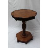 A late 19th century oak table,