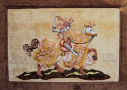 Sylvia and Patricia Lester
Owain Glyndwr 1359-1415
A stumpwork tapestry depicting The Prince of