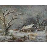 Sam Bough
A winter scene
Oil on board
Signed and dated 
40 x 50cm