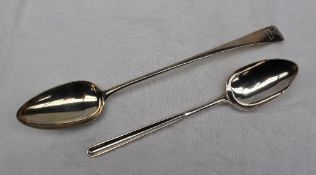 A George III silver table spoon / marrow scoop, London, 1813,