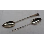 A George III silver table spoon / marrow scoop, London, 1813,