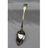 A George IV silver fiddle pattern serving spoon, London, 1824, possibly William Johnson,